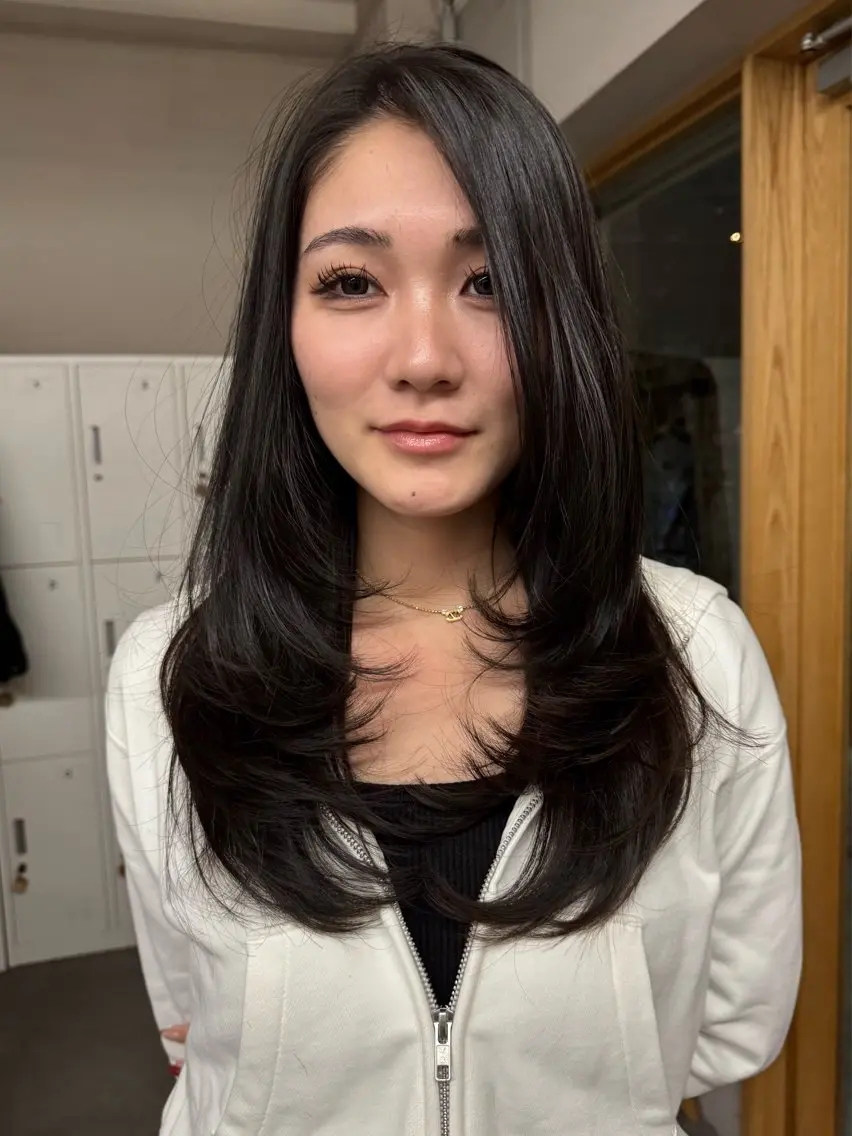 カラー カット ヘアカラー 🌙ヘーゼルベージュ レイヤーカット🌙のヘアスタイル