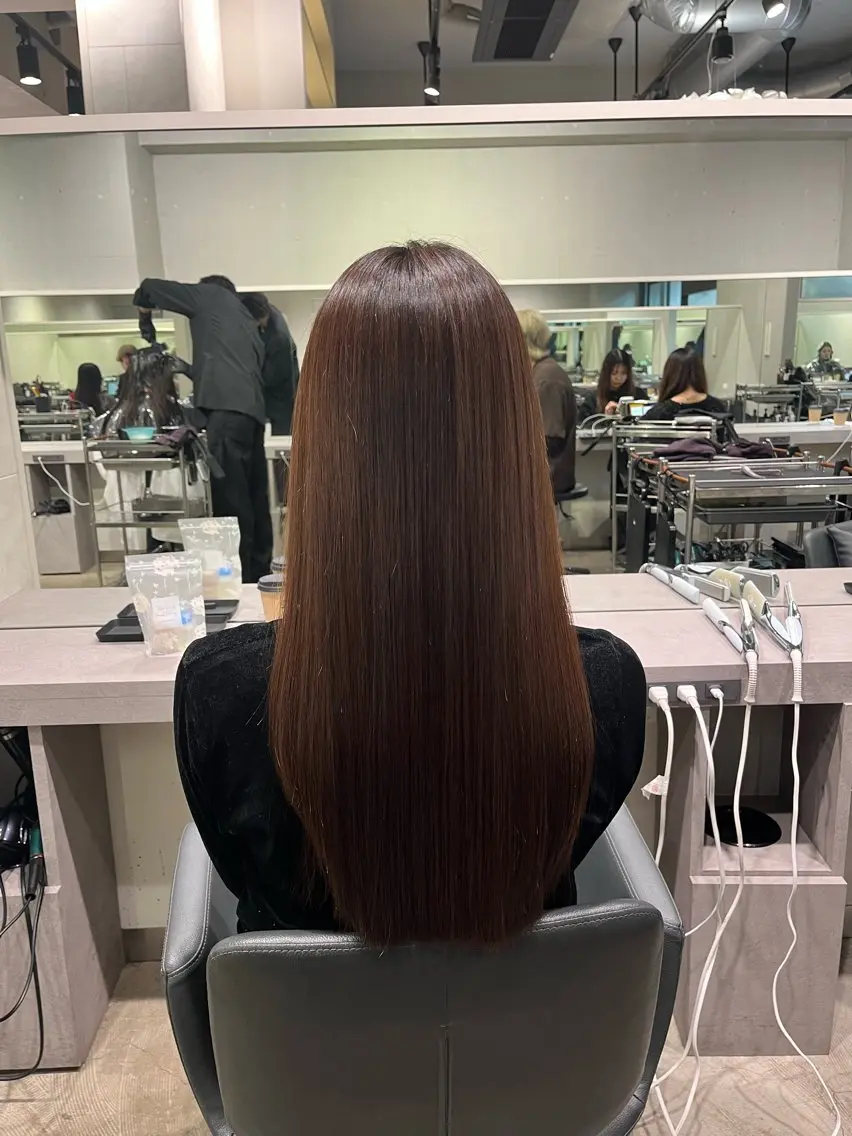 セミロング パーマ くせ毛 縮毛矯正 縮毛矯正 特化生田のヘアスタイル