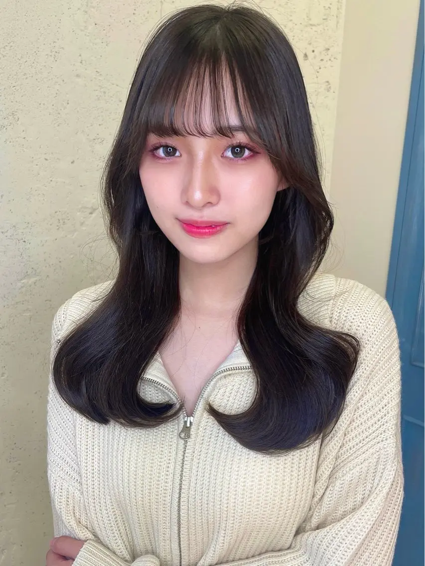 セミロング 似合わせカット 江口 さやかのヘアスタイル