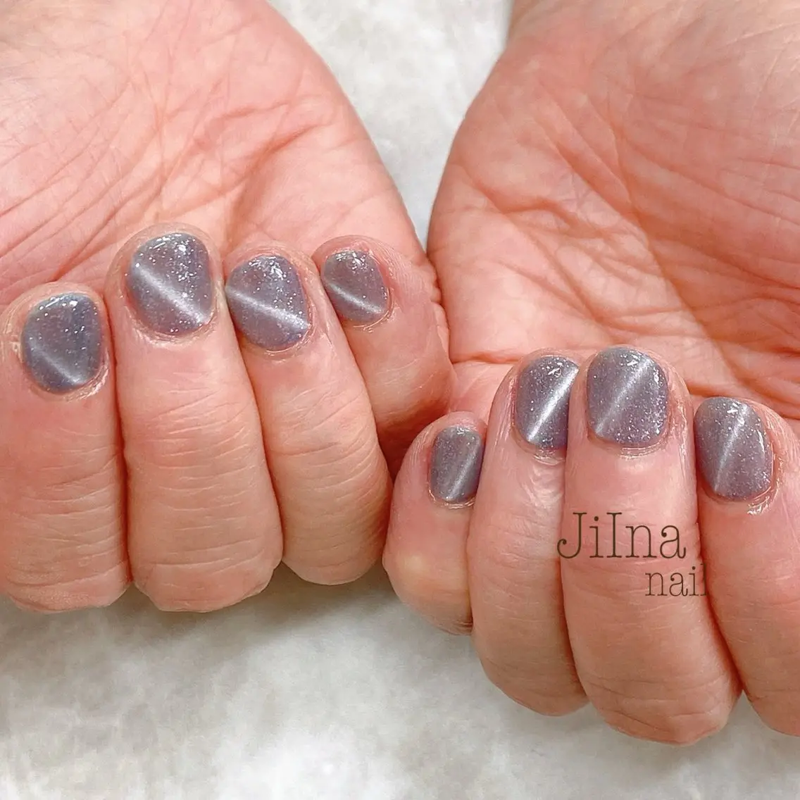 ネイル マグネットネイル マグネットワンカラー ワンカラーネイル JiIna nailのネイルデザイン