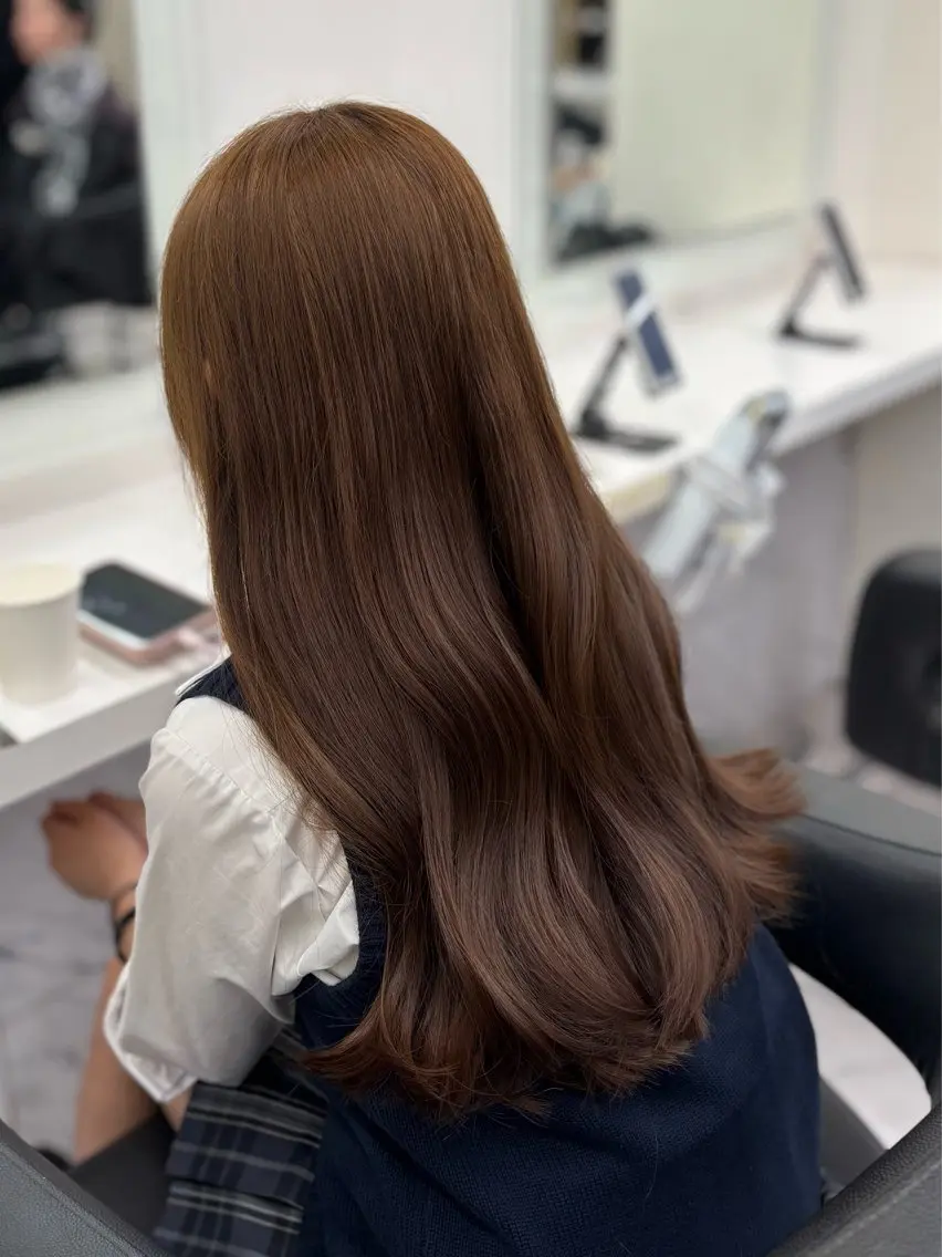 ロング カラー ヘアカラー トリートメント ヘッドスパ y2k✩︎⡱ハッシュ レイヤー/オリーブのヘアスタイル