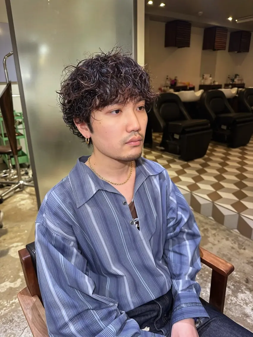 パーマ メンズ メンズパーマ スパイラルパーマ カット パーマ AIRI 🐈⬛のヘアスタイル