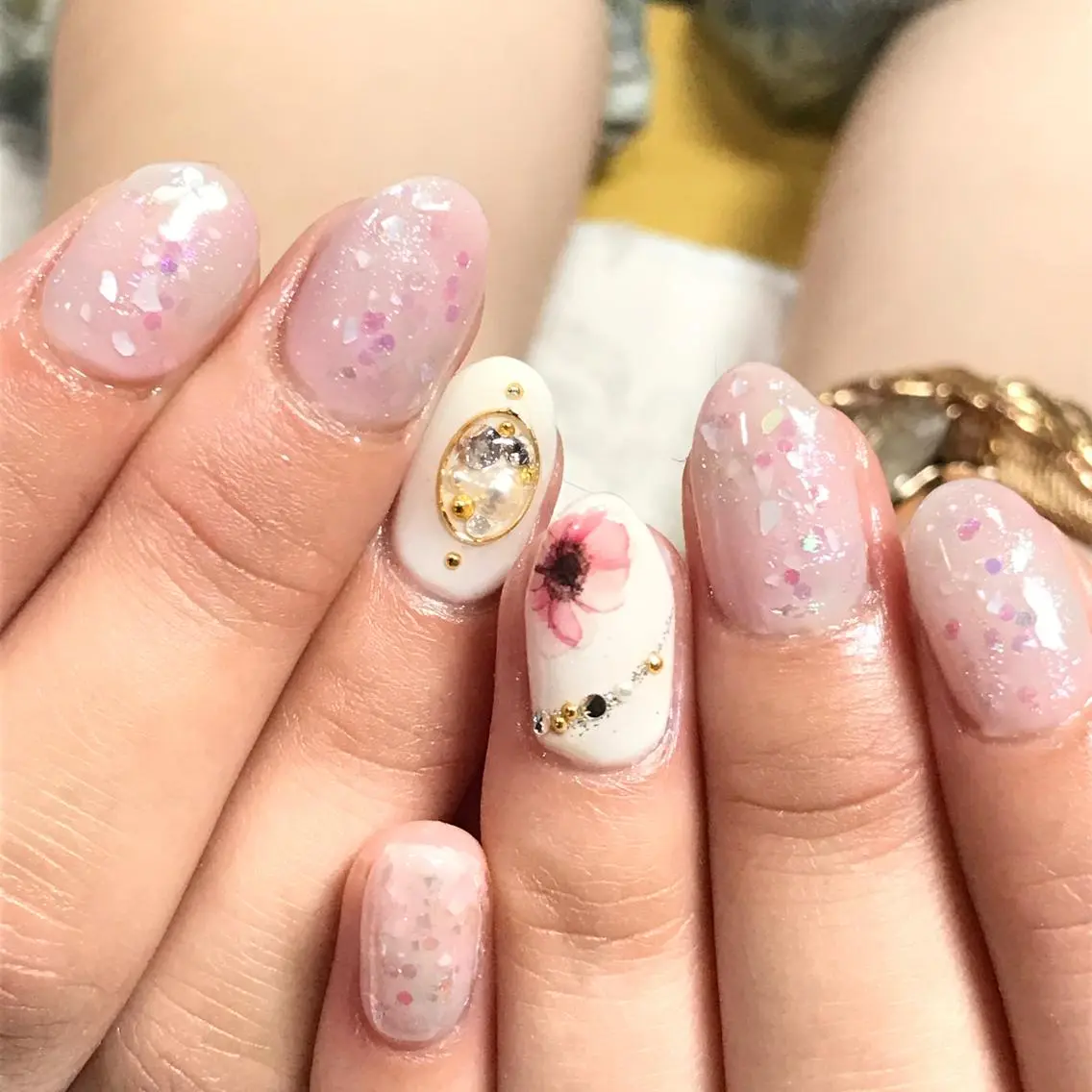 ネイル 渋谷／チップ長さ出し 👑アプレgel-xのネイルデザイン