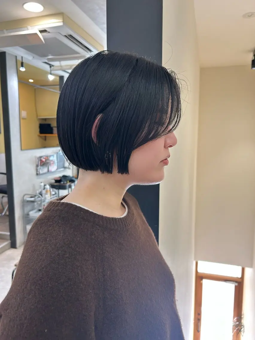 ショート ボブ カット トリートメント hubhair レイヤー/透明感のヘアスタイル
