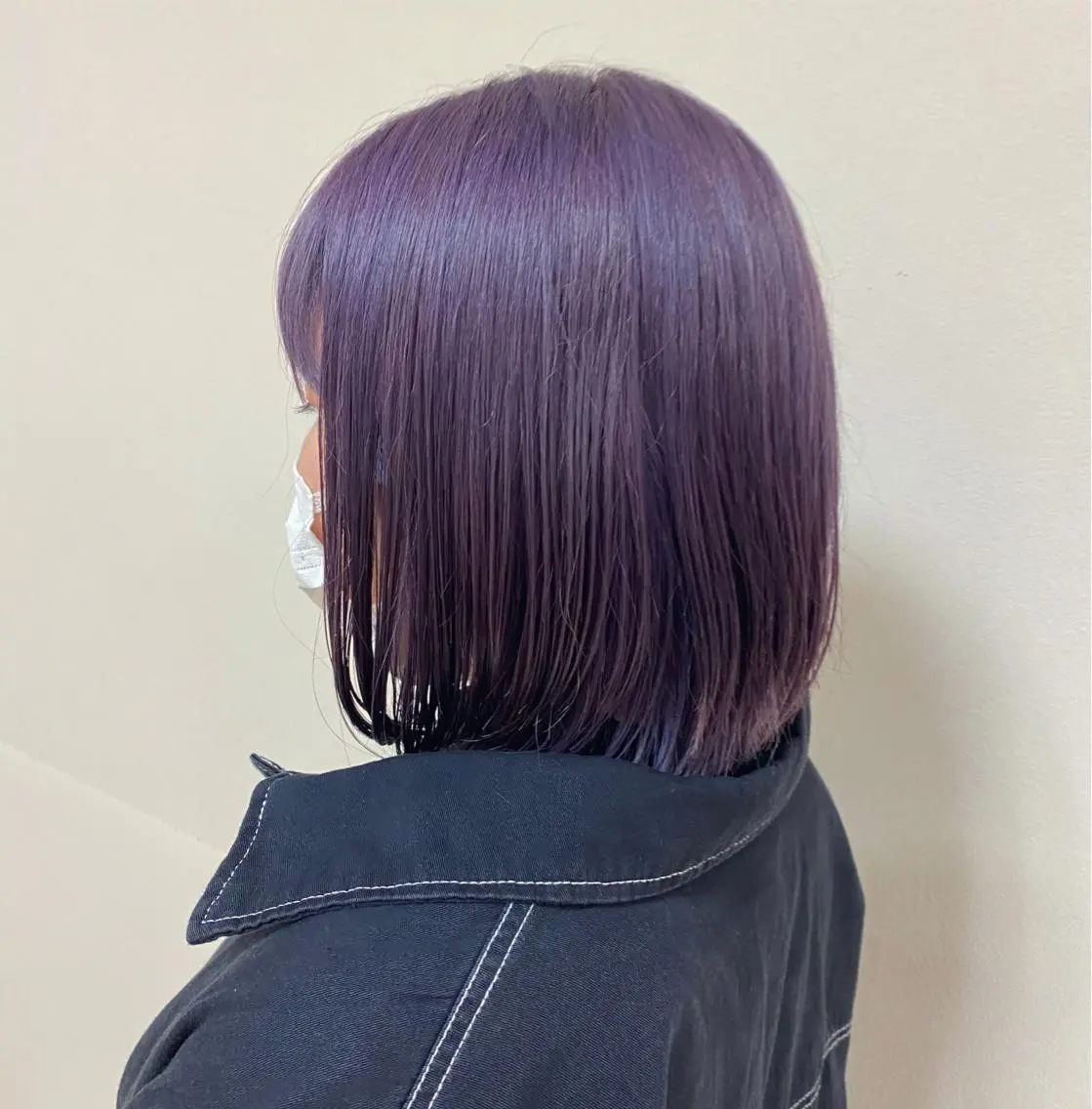 ミディアム カラー ヘアアレンジ パープルカラー シルバー enurk店 🍋 M I K U  *のその他イメージ