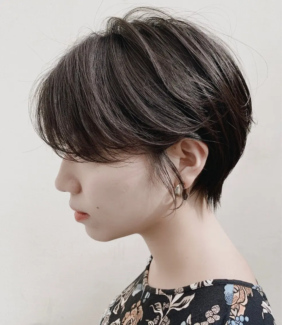 ショート カット ヘアカラー トリートメント yu koのヘアスタイル
