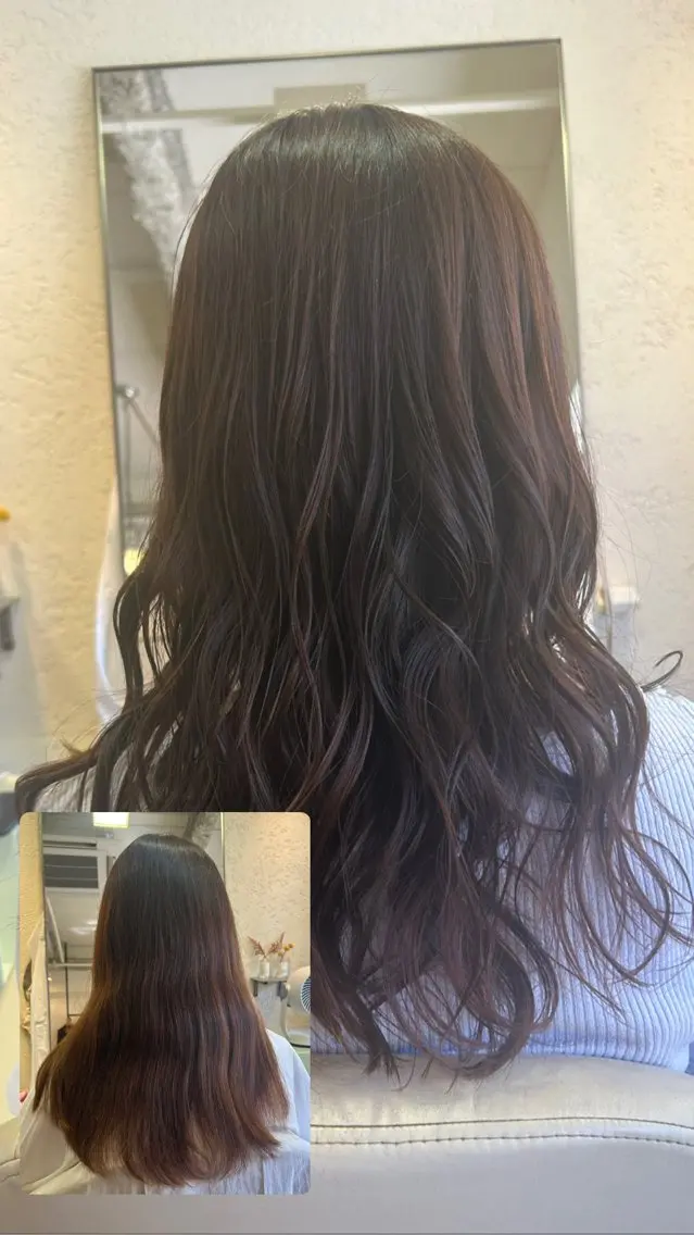 ロング 松川 紀代のヘアスタイル