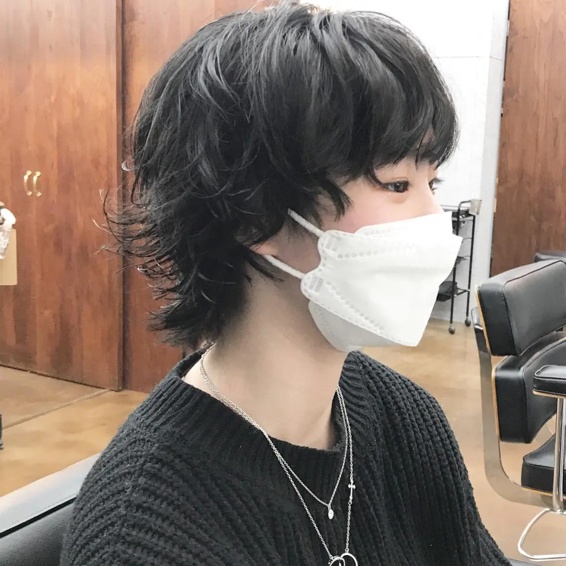 ショート パーマ ショートヘア ウルフカット スパイラルパーマ カット パーマ トリートメント ヘアセット ✂︎ウルフ・ショート ✂︎MIKUNIのヘアスタイル