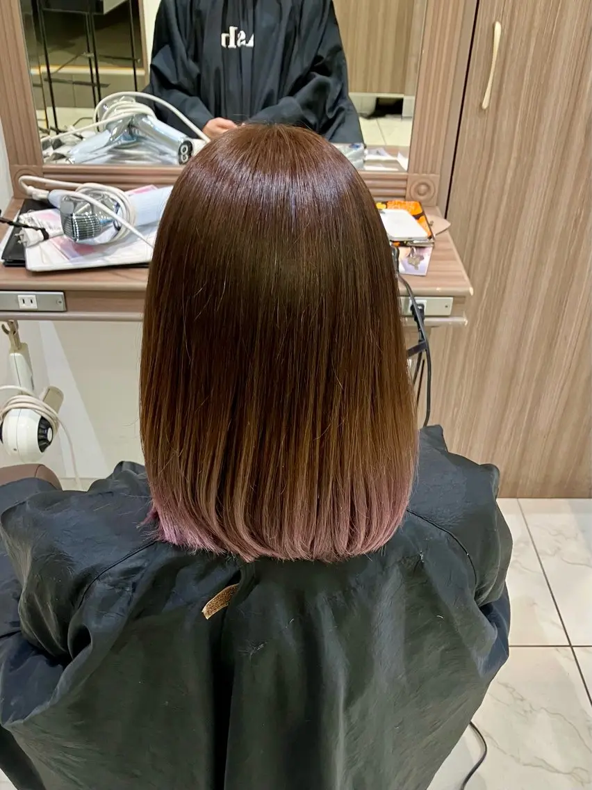 ミディアム カラー ラベンダーカラー ラベンダーピンク ピンクカラー 💚🎋Ash 新杉田🎋💚山本のヘアスタイル