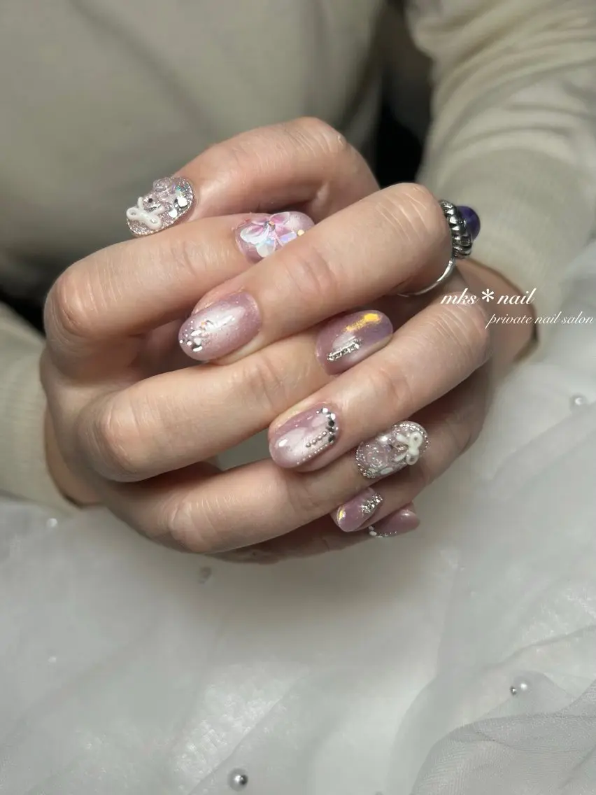 ネイル mks＊nail //  枚方長尾のネイルデザイン