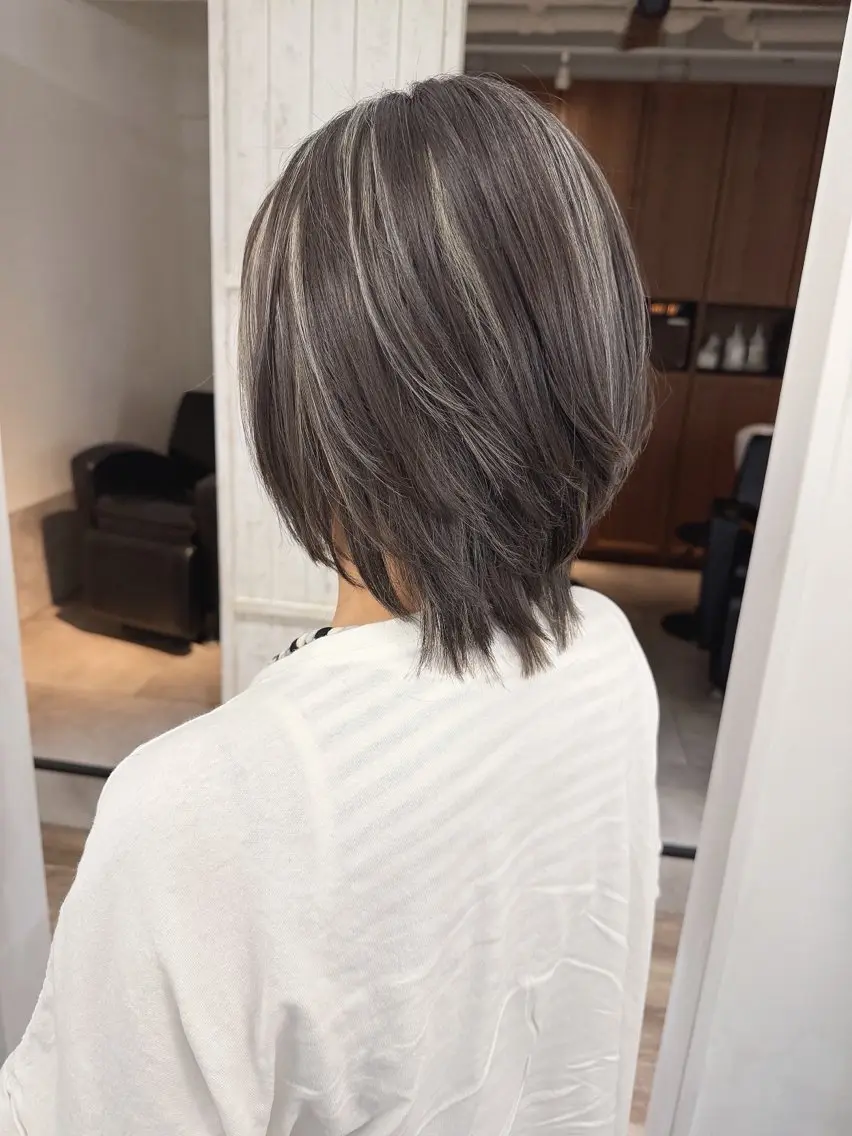 ミディアム カラー ヘアカラー トリートメント ハイライト⭐️上野 高広のヘアスタイル