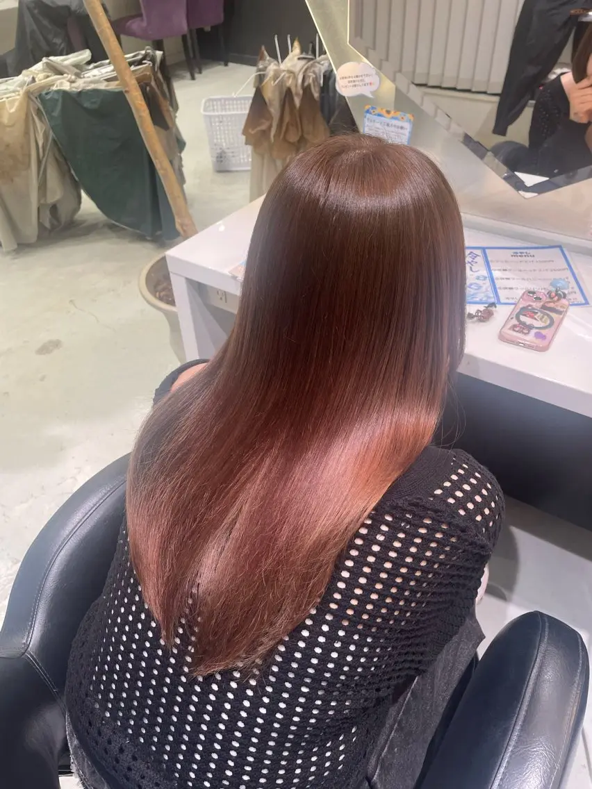 ロング カラー 透明感カラー 髪質改善 トリートメント 透明感カラー/多幸感 カラー/樹奈🍀✨のヘアスタイル