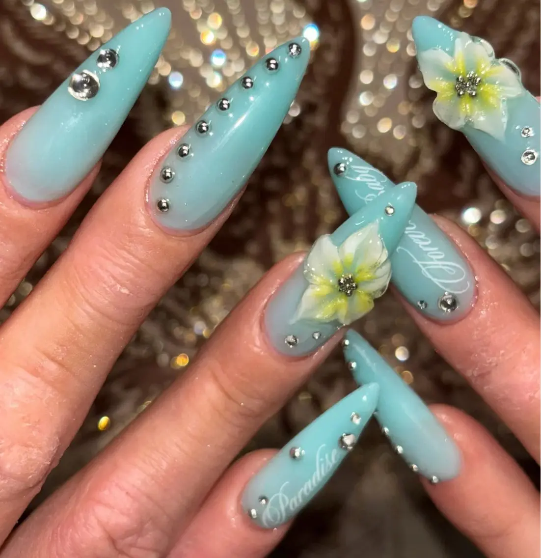 ネイル オーロラネイル チークネイル 長さ出し フットネイル フレンチネイル ハンドネイル Miss Nailのネイルデザイン