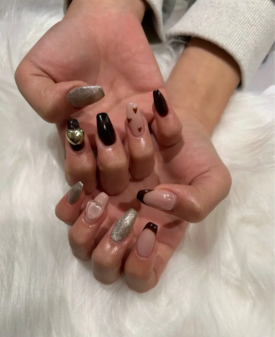 ネイル 成人式 長さ出し 韓国ネイル ショートネイル ♡透明感カラー★ ネイル/しの♡のヘアスタイル