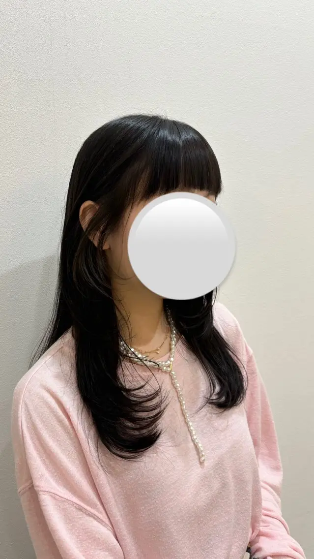 ロング 顔周りカット レイヤーカット 佐藤 優里のヘアスタイル
