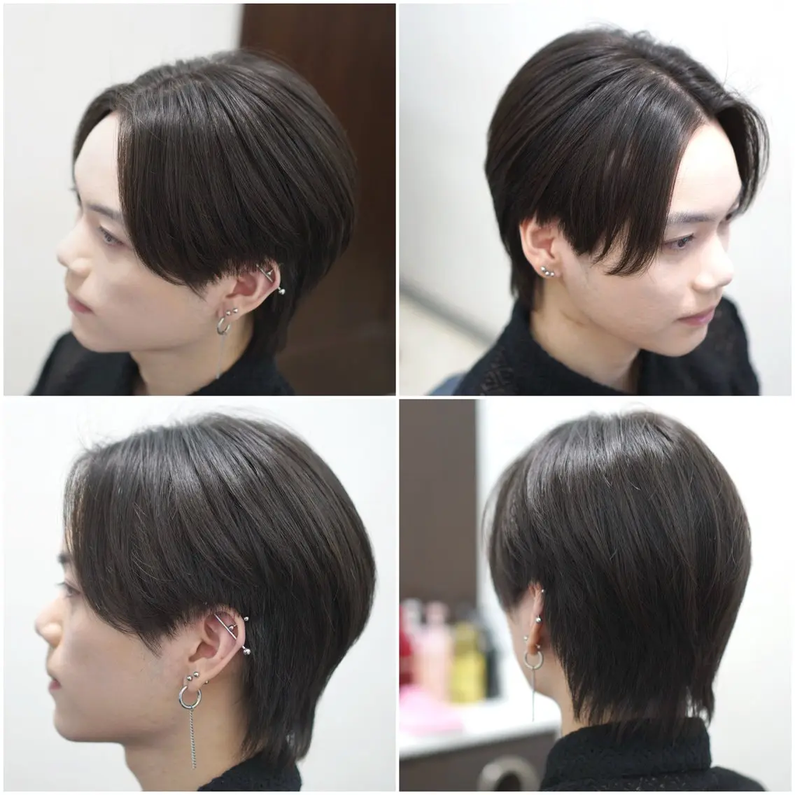 ミディアム メンズ センターパート レイヤーカット トリートメント 中島 剛のヘアスタイル