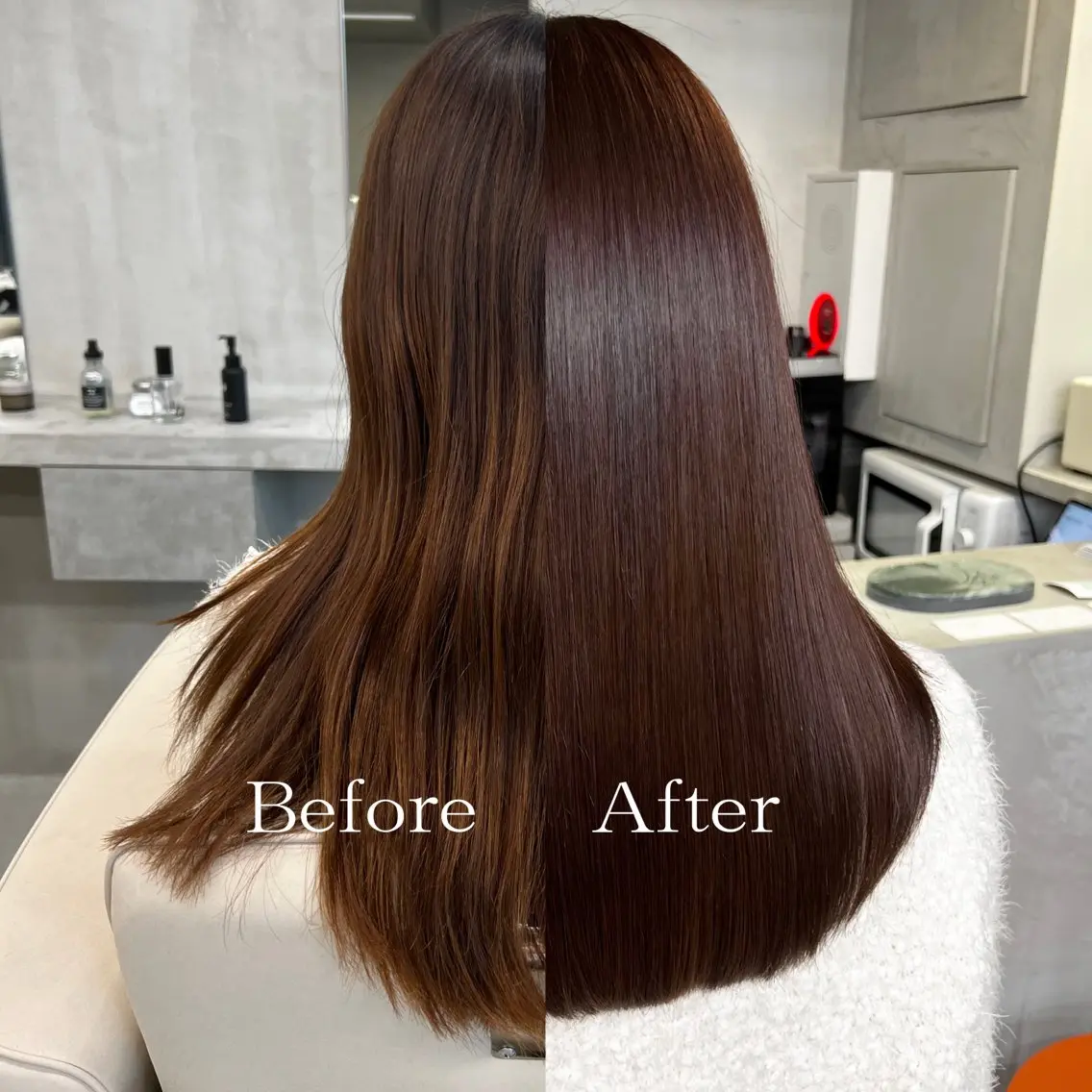 セミロング カット トリートメント ヘッドスパ カット無料/髪質改善 髪質根本改善/艶髪のヘアスタイル