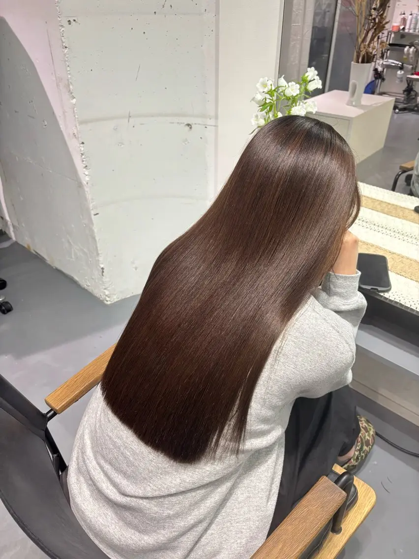 【🌙深夜クーポン‼️】縮毛矯正＋カット(毛先の整えのみ)＋トリートメント19500円→7000円の写真