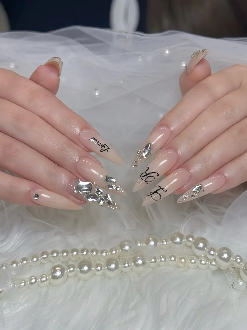 ネイル ジェルネイル 韓国ネイル ロングネイル シンプルネイル 夏ネイル NEM nailstudioのネイルデザイン