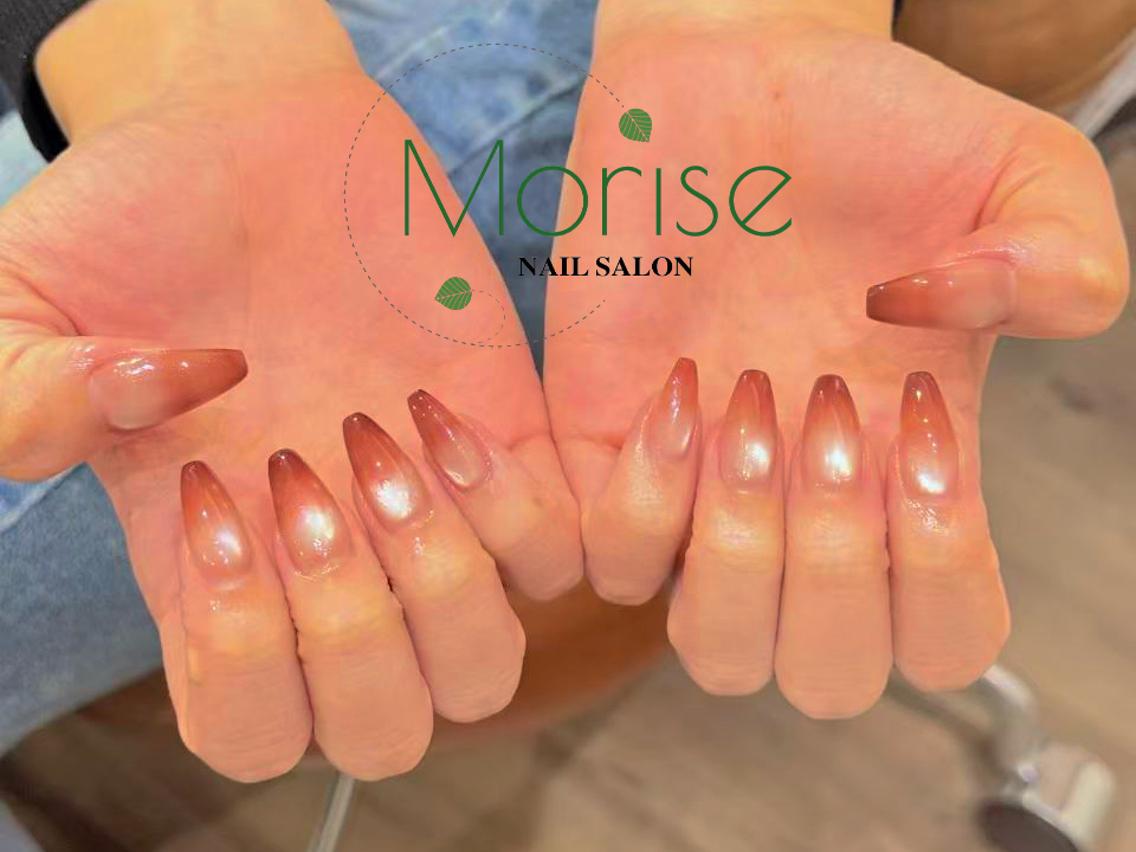 ネイル チークネイル 長さ出し フラッシュネイル フレンチネイル ガラスフレンチ ハンドネイル ハンドケア Morise Nail 原宿店のネイルデザイン