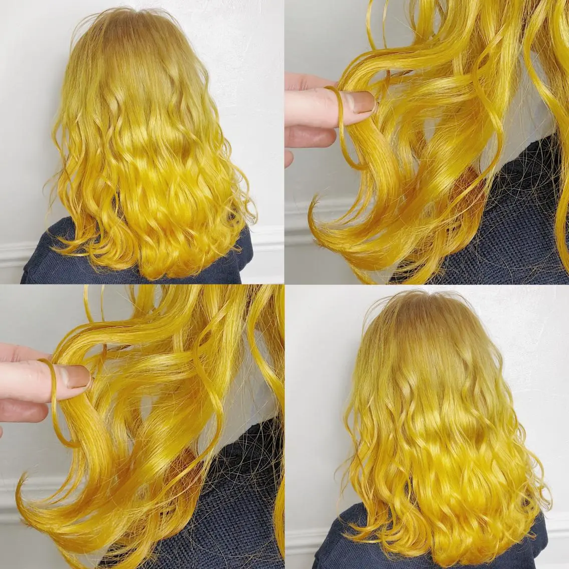 ロング カラー ヘアアレンジ メンズ キッズ グラデーションカラー イエローカラー カット ヘアカラー トリートメント 💟Chloe原宿店 🩶ハイトーンのヘアスタイル