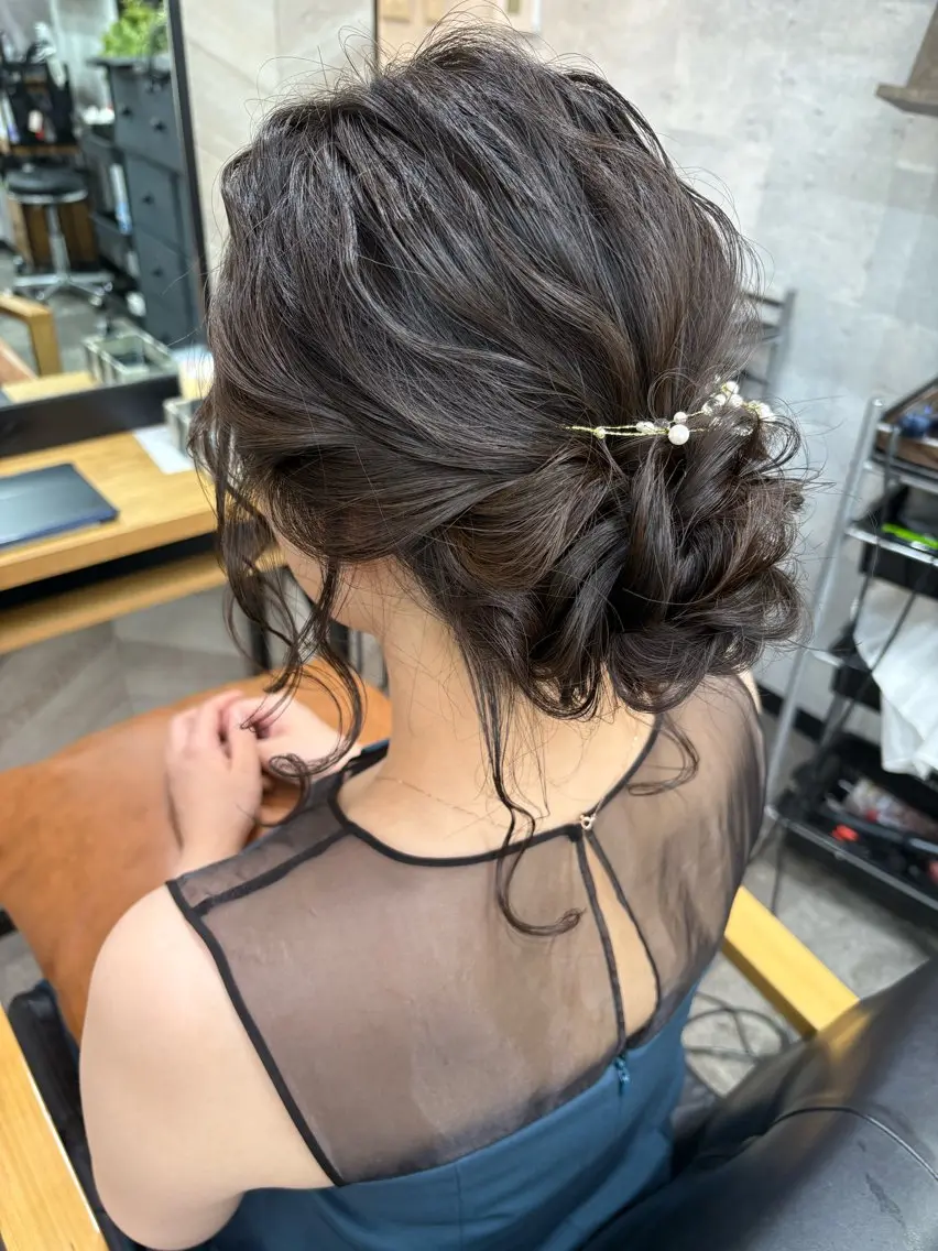 セミロング ヘアアレンジ ヘアセット SHANTi 飯塚 ヘアセット/髪質改善のヘアスタイル