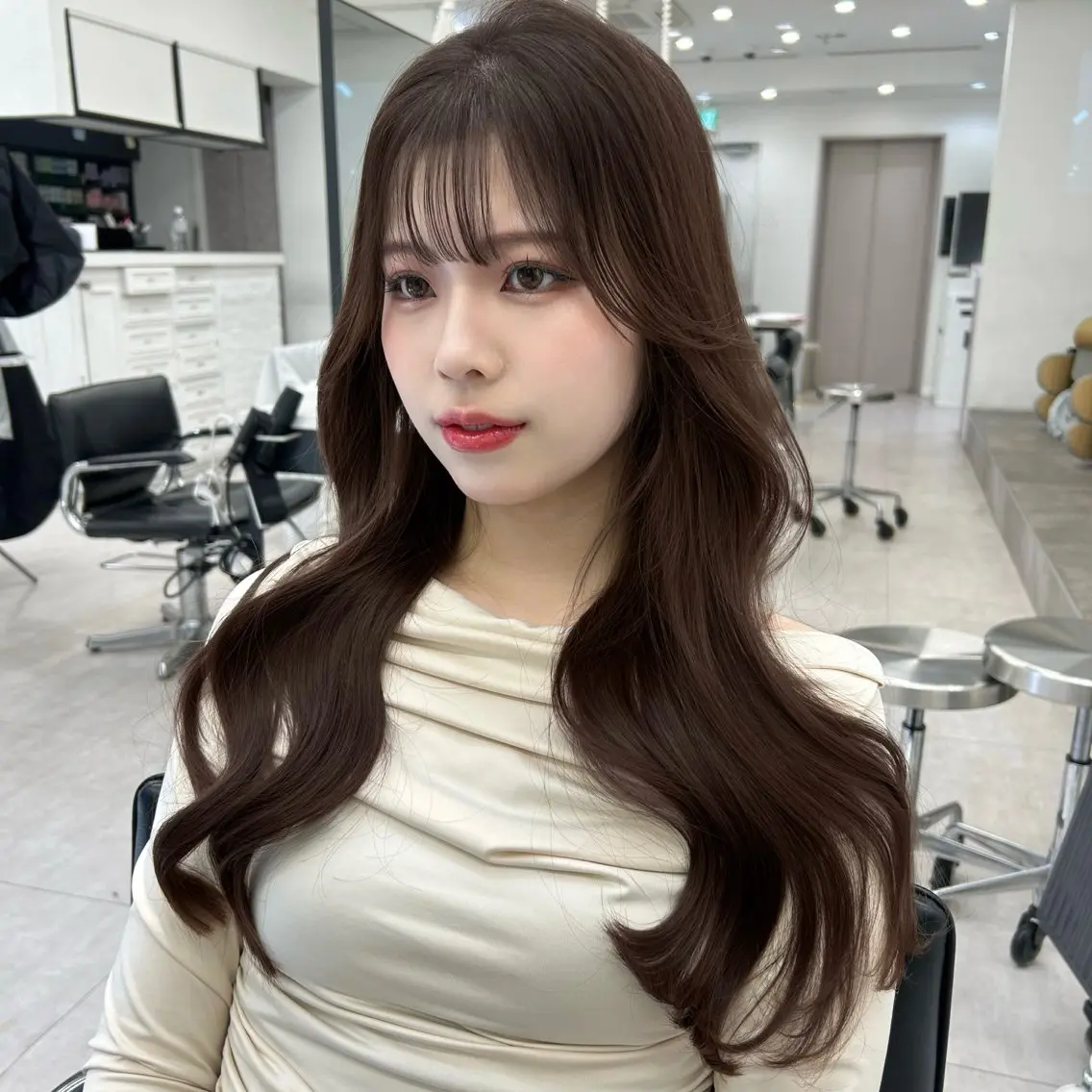 ロング カラー カット ヘアカラー トリートメント 透明感カラー 古山 結季🌙🖤のヘアスタイル