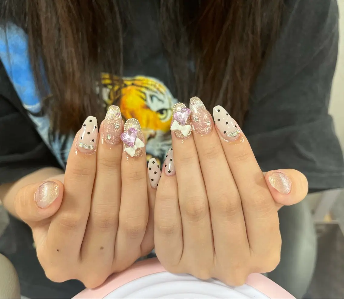ネイル フットネイル ジェルネイル 韓国ネイル マグネットネイル 持ち込み ハンドネイル 静-Nude nailstudioのネイルデザイン
