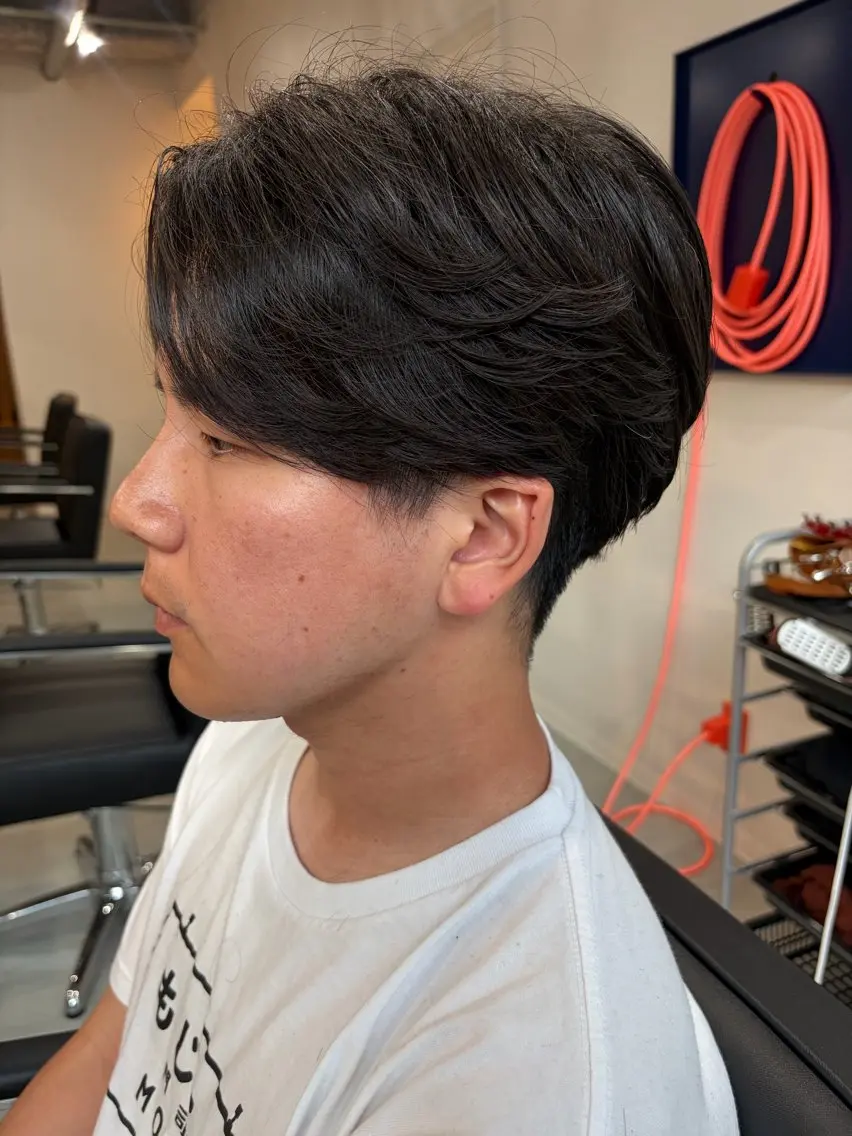 ショート カラー パーマ メンズ カット パーマ misa🫧ナチュラ ル縮毛矯正/髪質改善のヘアスタイル