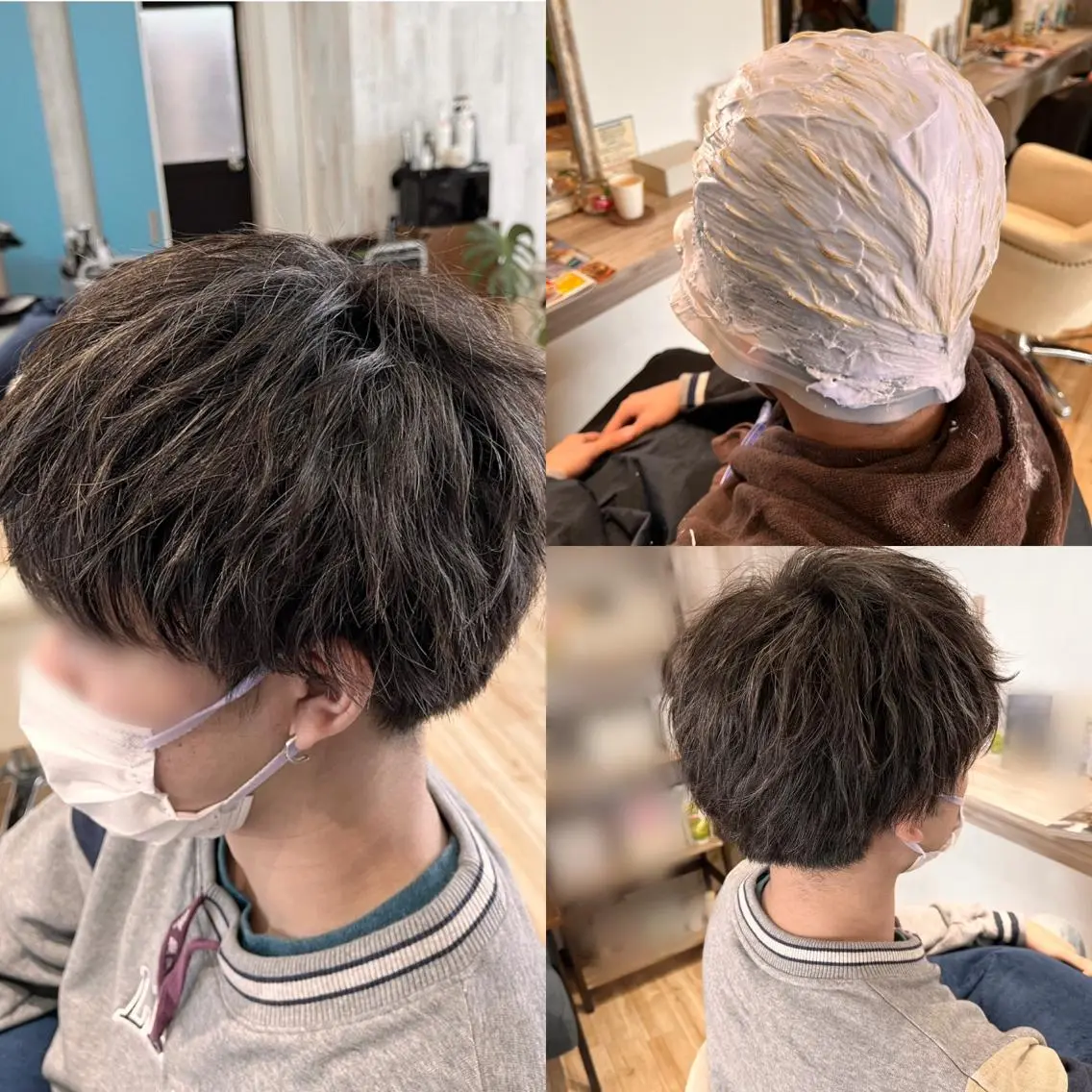 ショート カラー メンズ メンズブリーチ メンズハイライト メンズメッシュ ブリーチ ハイライトカラー Atelier 大内のヘアスタイル