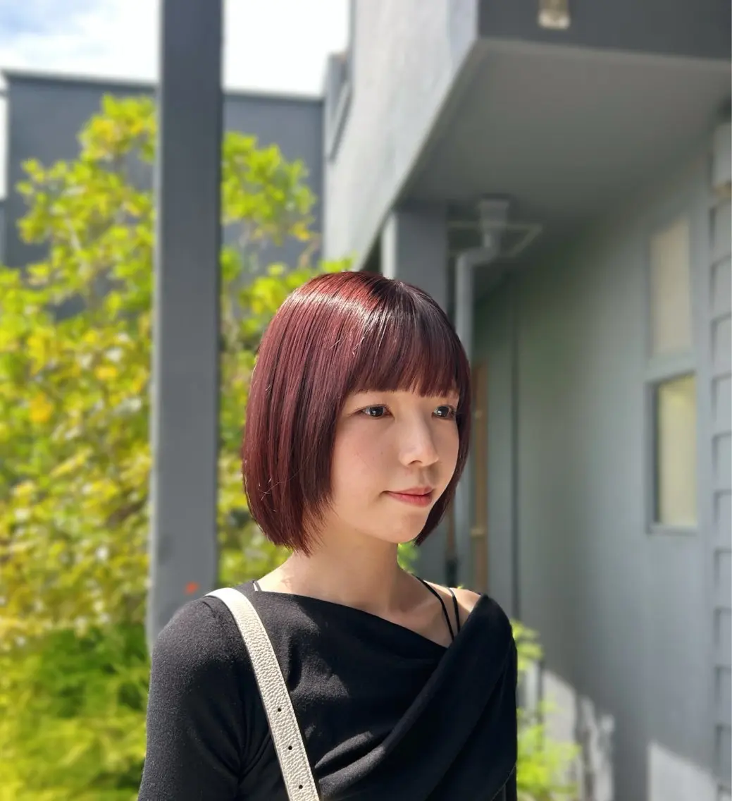 ショート ピンクブラウン ボブ 韓国風ヘア カット ヘアカラー 透明感カラーリスト/ 似合わせ提案/みゆうのヘアスタイル