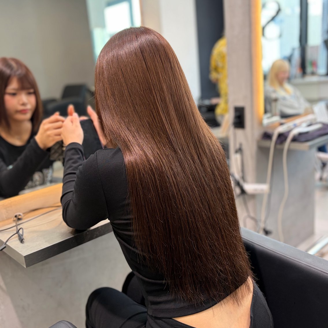 カラー ブラウンカラー モカブラウン ヘアカラー エクステ MOMOKA /　Lapis今泉店のヘアスタイル