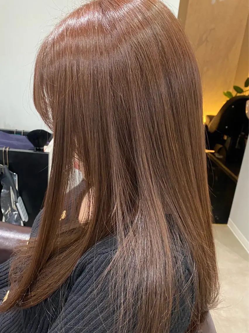 ロング カラー ブリーチ オレンジ ピンクカラー ヘアカラー Ouchi Ayumiのヘアスタイル