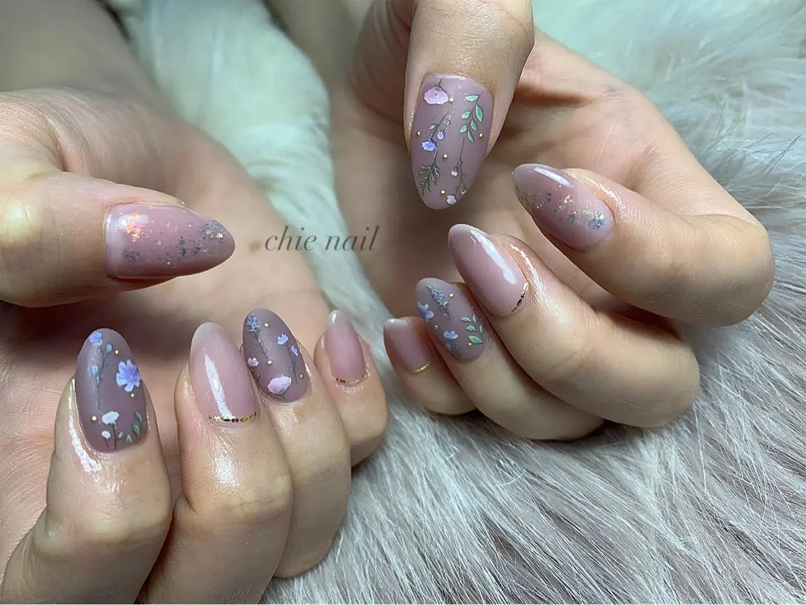 ネイル マットネイル 森ノ宮❤︎ chieのネイルデザイン