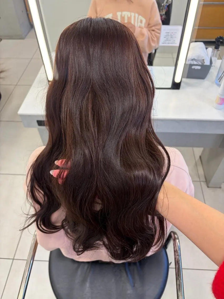 ロング カット ヘアカラー トリートメント 🎀透明感カラー🎀 稲垣至恩🎀のヘアスタイル