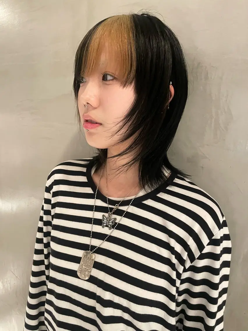 ミディアム ブリーチ✧︎デザイン ゆうのヘアスタイル