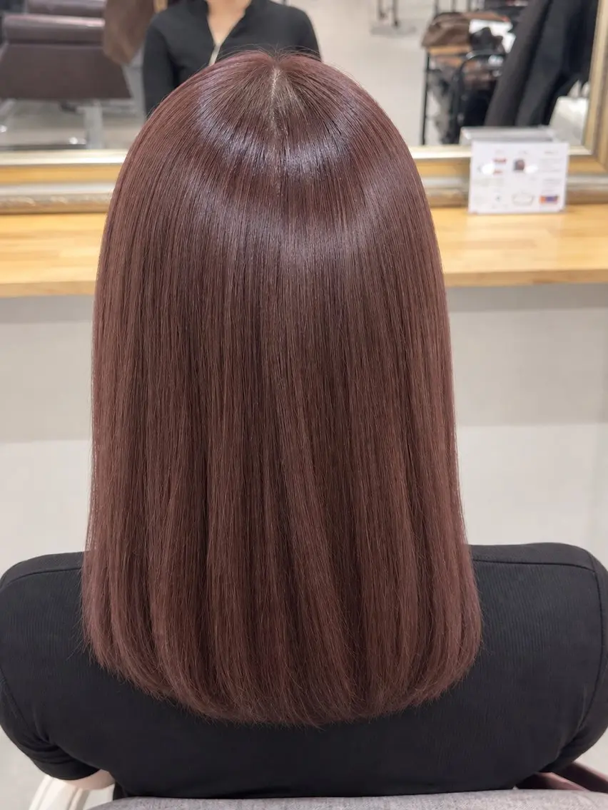 カラー ベージュカラー ピンクカラー ピンクベージュ 【eclat】 林あきこのヘアスタイル
