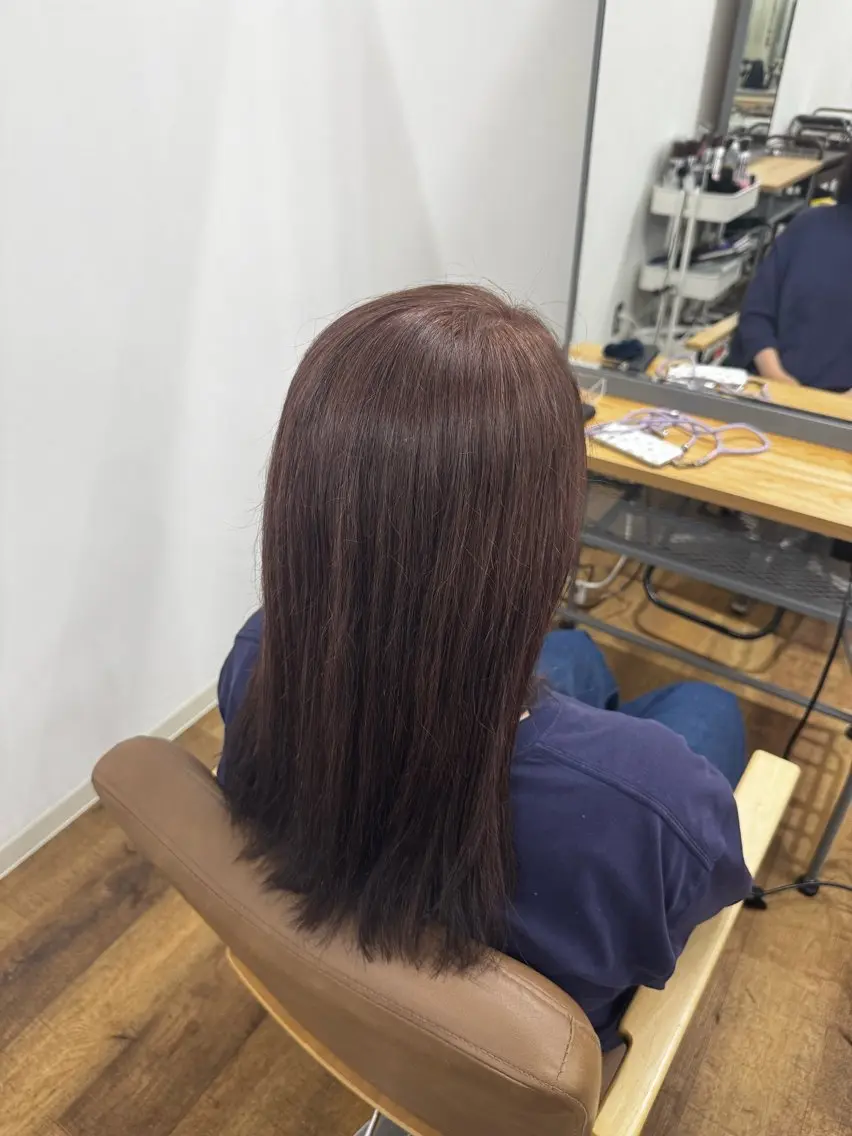 ミディアム カラー カット ヘアカラー miu-YUCCA 縮毛矯正モデル募集中のヘアスタイル