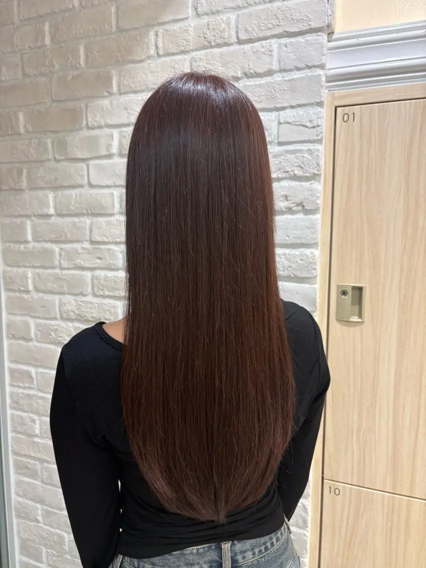 ロング ヘアカラー トリートメント 🍓透明感カラー/ 縮毛矯正 いちか🍓のヘアスタイル