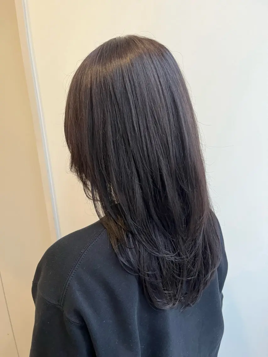 セミロング カラー アッシュ アッシュグレー アッシュグレージュ グレージュ ヘアカラー 暖色カラー/ダブル カラー/名古屋/辻のヘアスタイル