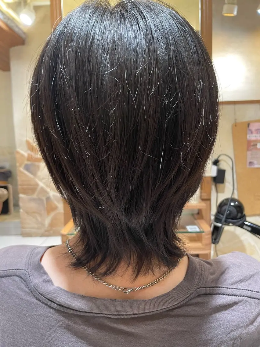 ミディアム ヘアアレンジ メンズ ブリーチ無しカラー/ ハイトーンAKI🍎のヘアスタイル