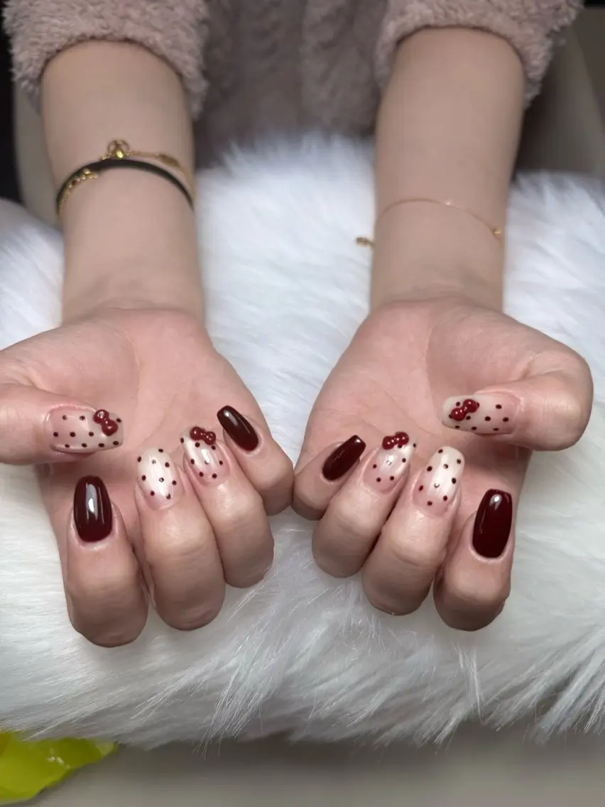 【チップ長出し/オフ無し】　シンプルデザイン6本の写真