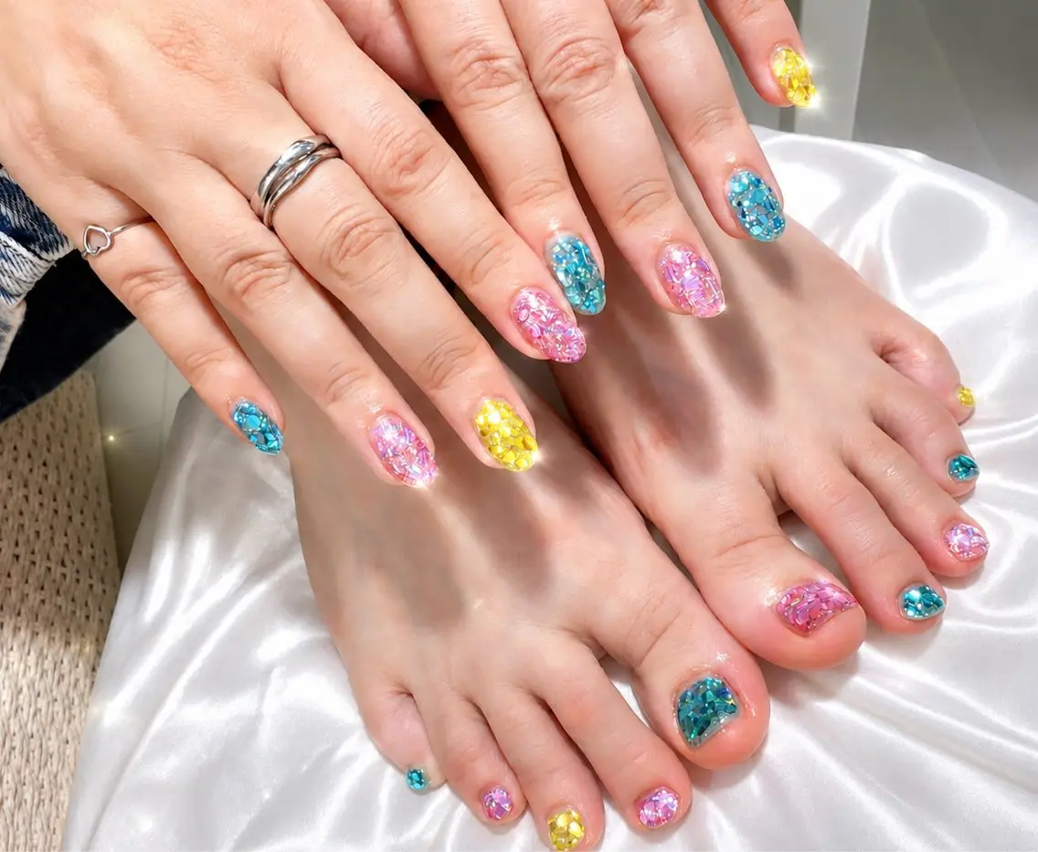 ネイル フットネイル おそろいネイル CC Nail Salonのネイルデザイン
