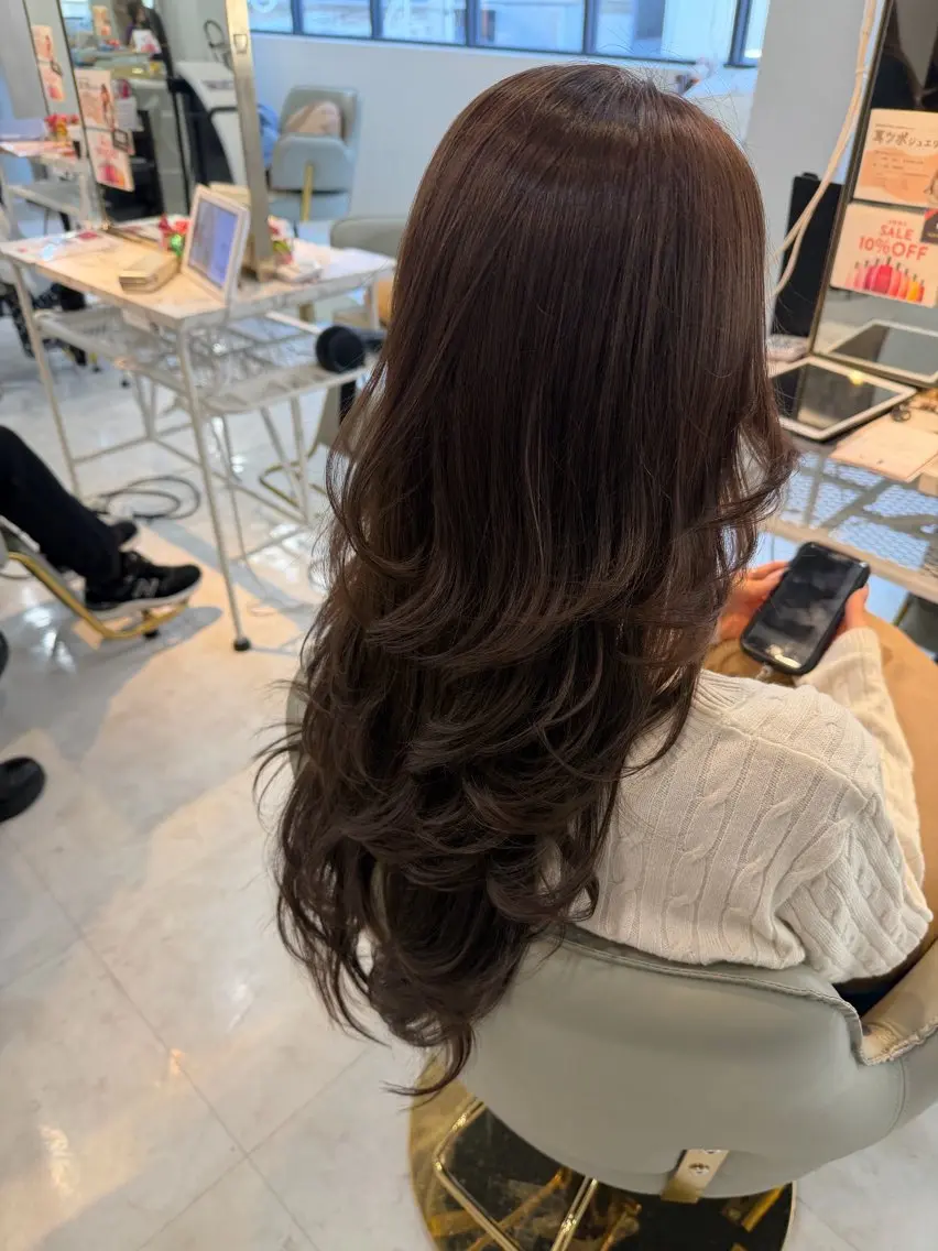 ロング レイヤーカット レイヤーカット 中屋光貴のヘアスタイル