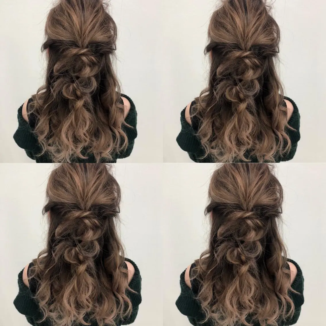 セミロング ヘアアレンジ ハーフアップ ヘアセット 🌷MAYU 🌷のヘアスタイル