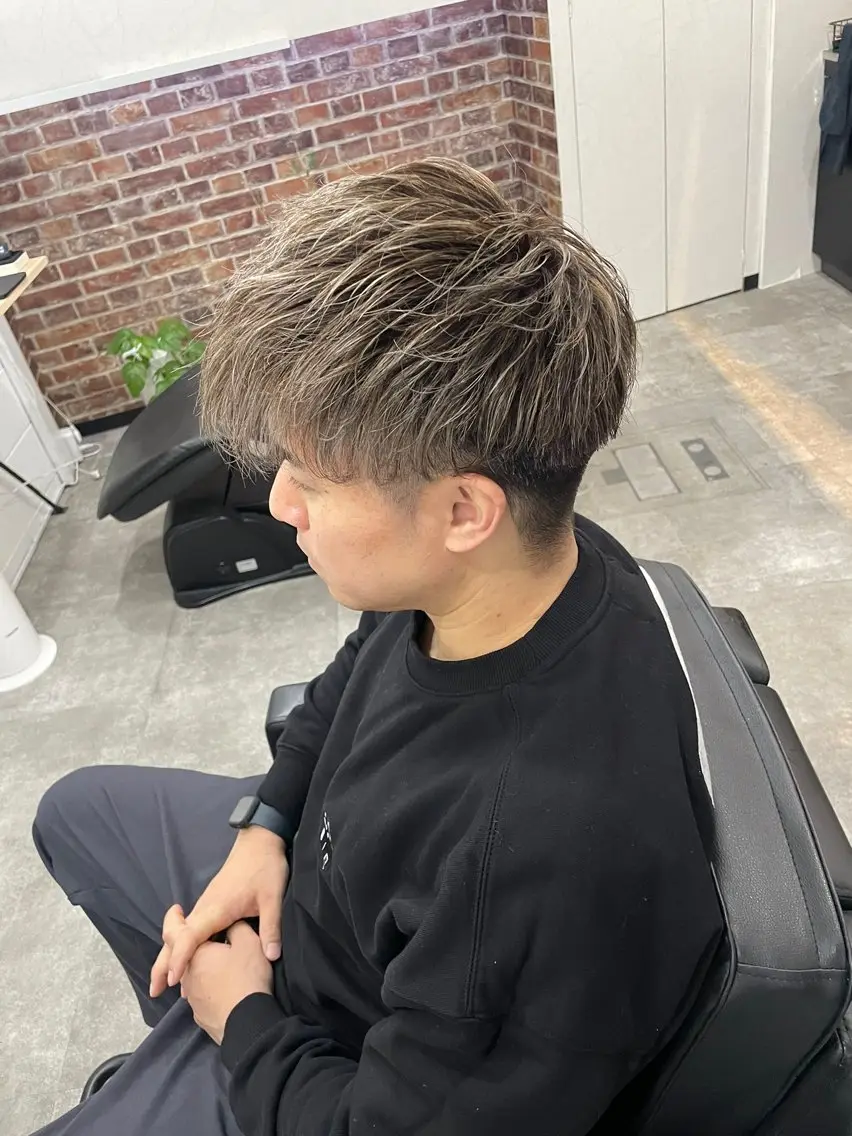 ショート カラー メンズ メンズブリーチ ブリーチ 💈メンズパーマ &メッシュ南谷💈のヘアスタイル