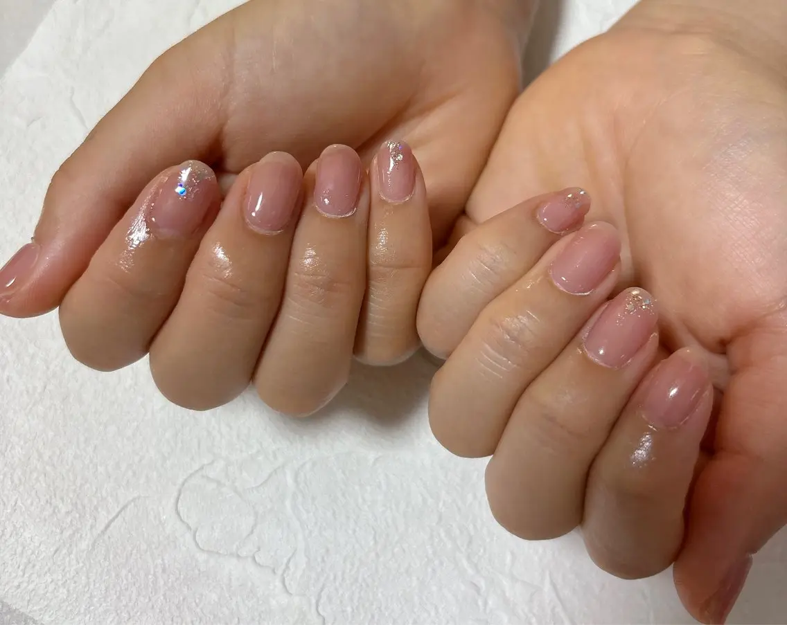 ネイル オーロラネイル フットネイル フレンチネイル ジェルネイル 韓国ネイル mogunail &blowのネイルデザイン