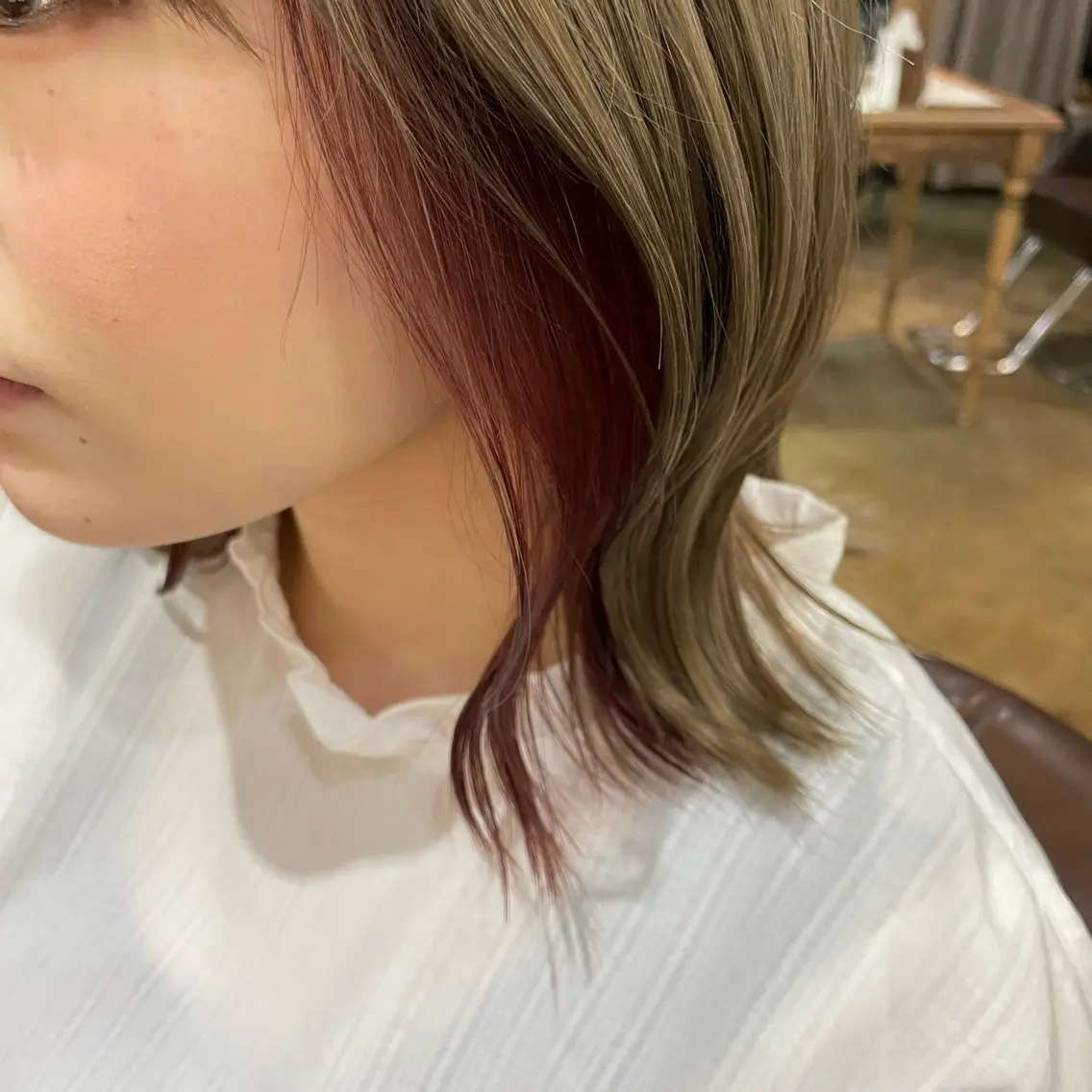 ミディアム カラー ヘアカラー FERIAあべの KARINのヘアスタイル