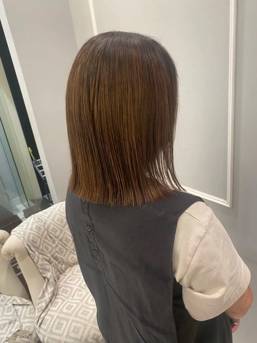 ミディアム ボブ 外ハネヘア 韓国ヘア🍒渡辺 咲🍒のヘアスタイル