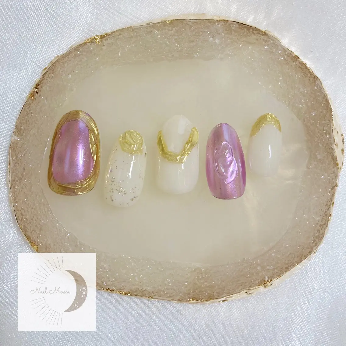 ネイル ミラーネイル 持ち込み ハンドネイル NAIL MOONのネイルデザイン